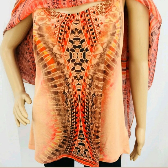 Boho Tank Semi Sheer Embellished Overlay - Picture 4 of 6